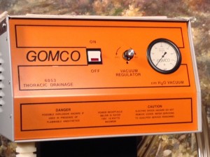 Gomco Thoracic Drainage Aspirator Model 6053 Close-Up
